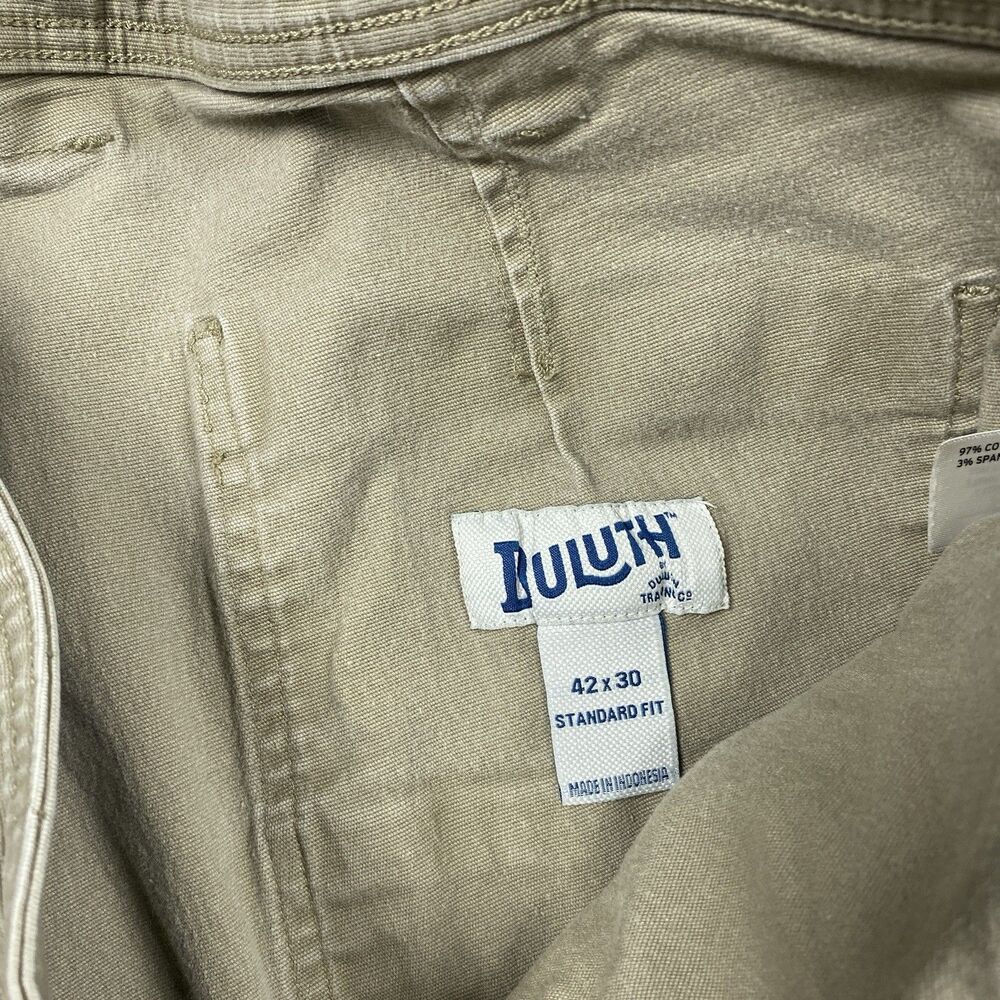 Duluth Pants Flex Fire Hose Standard Fit Pants Men Beige Size 42x30 - Picture 4 of 5